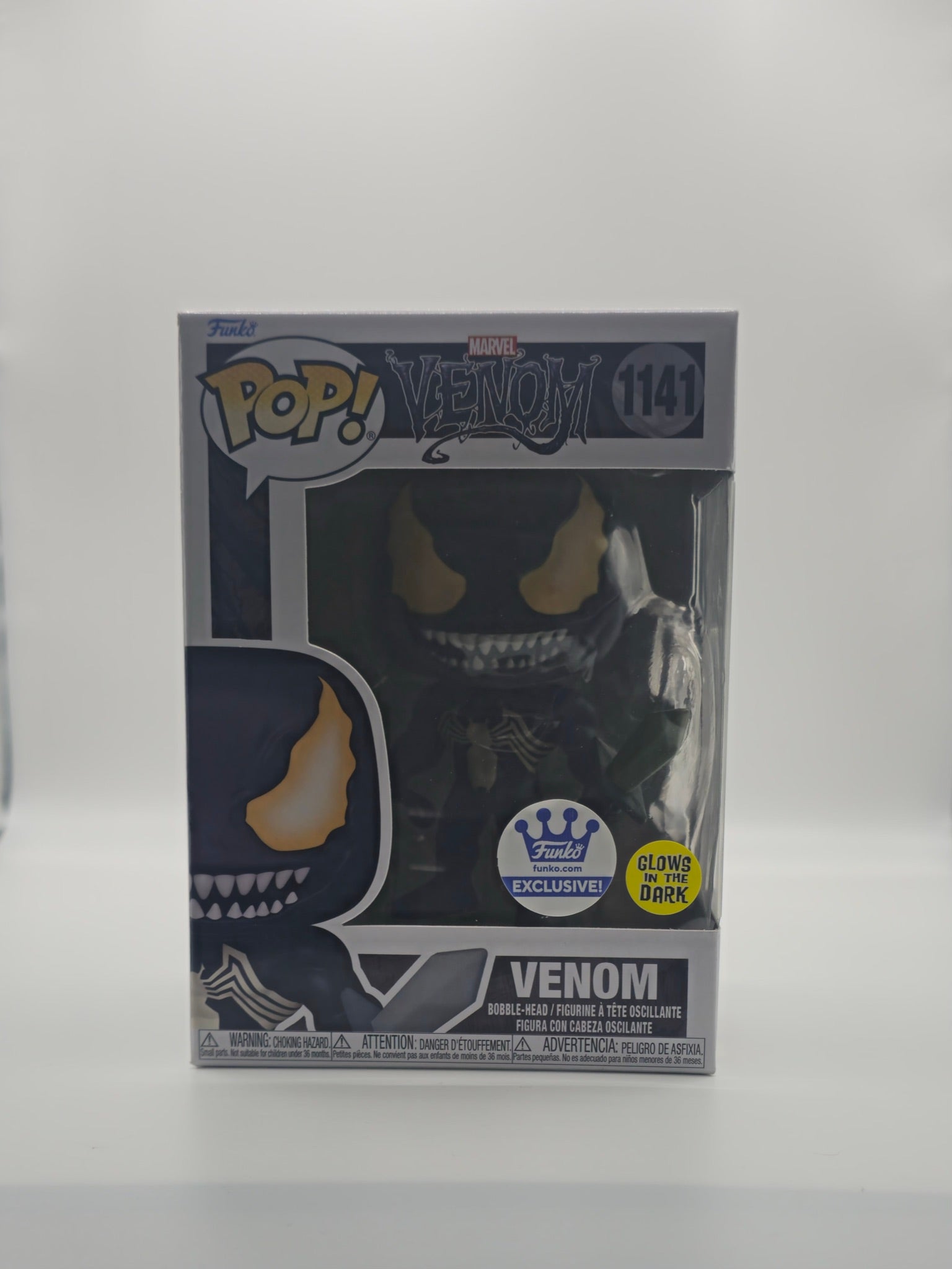 Funko Pop Marvel Venom #1141 Glow in the Dark - front of box