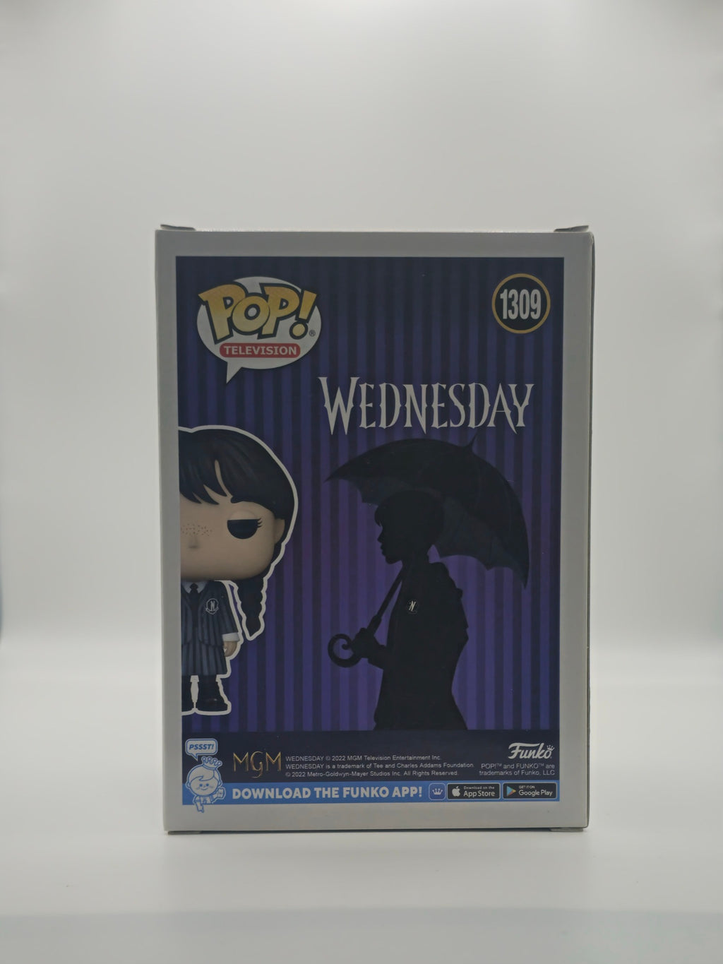 Funko Pop Wednesday Addams #1309 - back of box