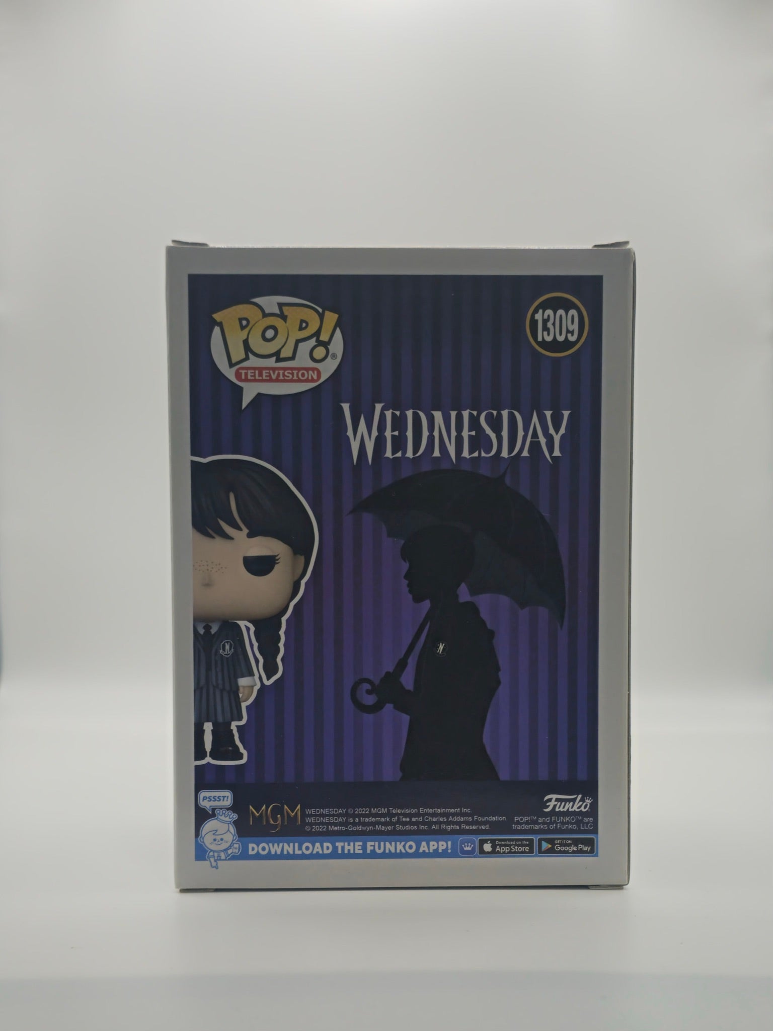 Funko Pop Wednesday Addams #1309 - back of box